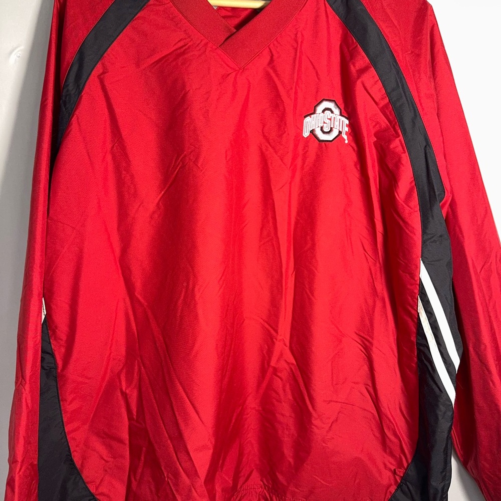 Vintage Holloway Ohio State Red and Black Windbreaker Jacket